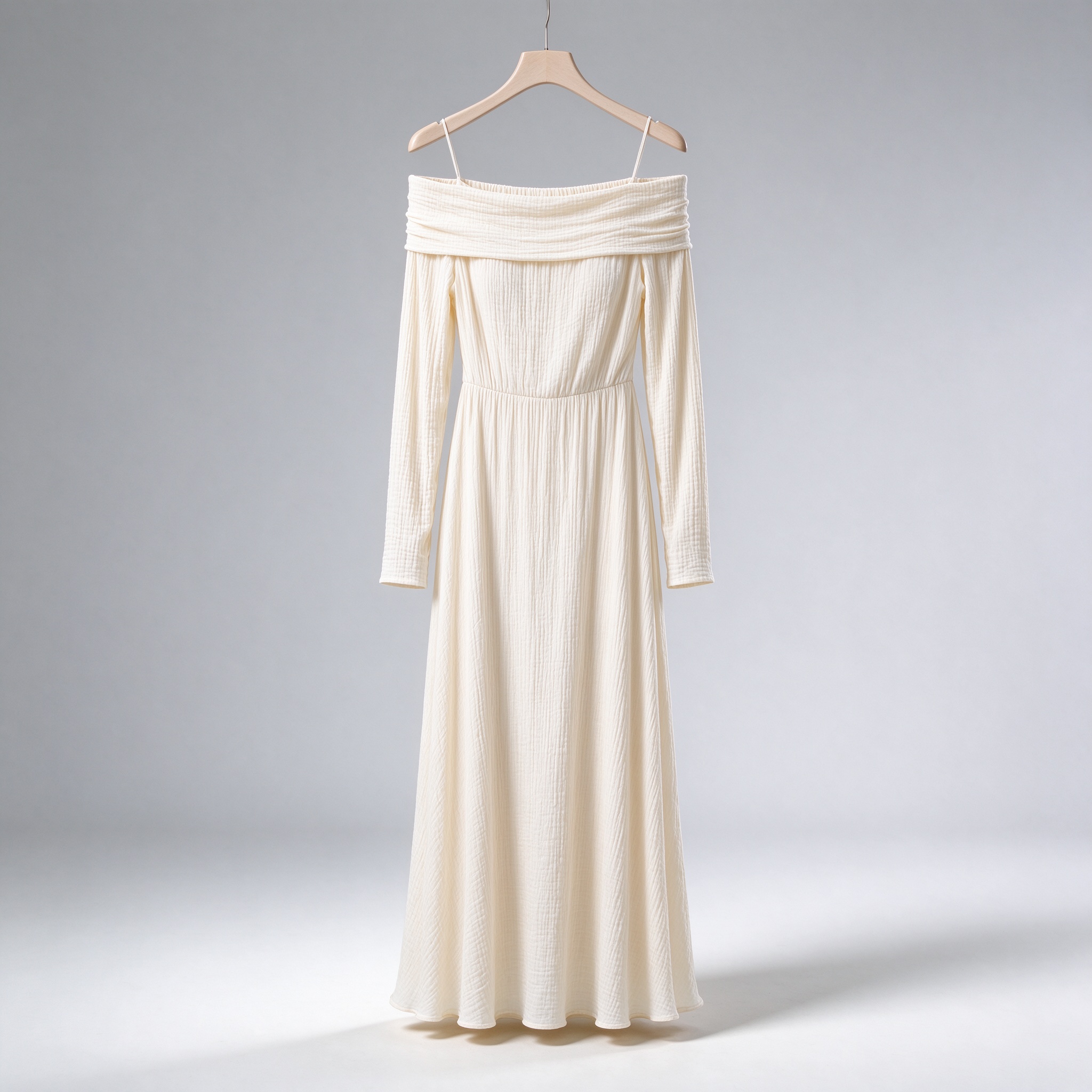 Crepe Off-the-Shoulder Dress